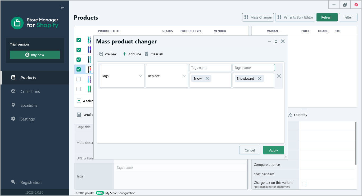 Bulk replace tags Shopify Store Manager Bulk replace tags Shopify Store Manager