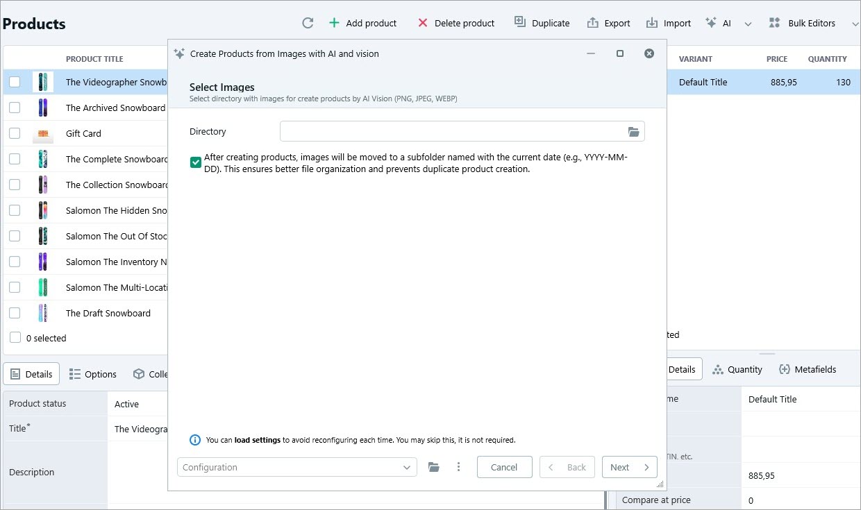 Create Products from Images with AI and Vision in Shopify Manager
